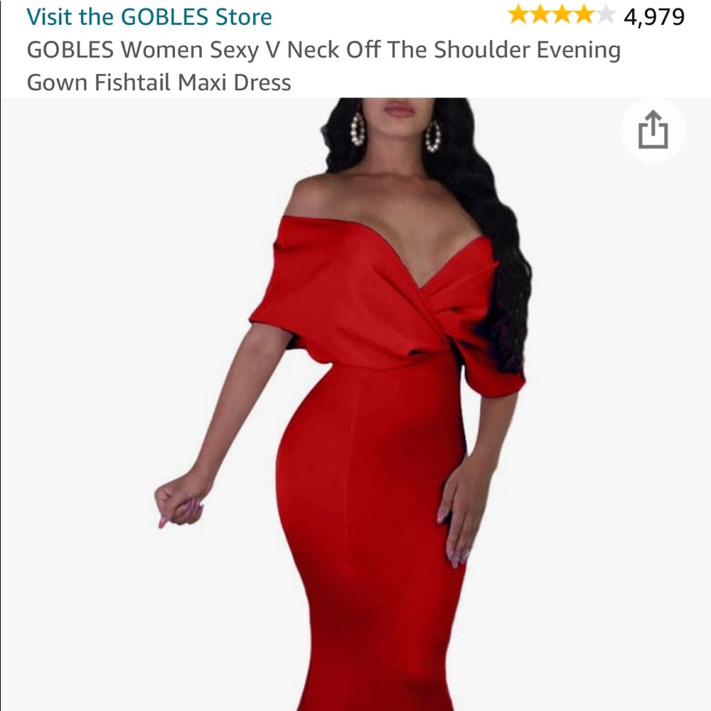 Red, fitted dress great for any event!!! Only tried on, never worn!